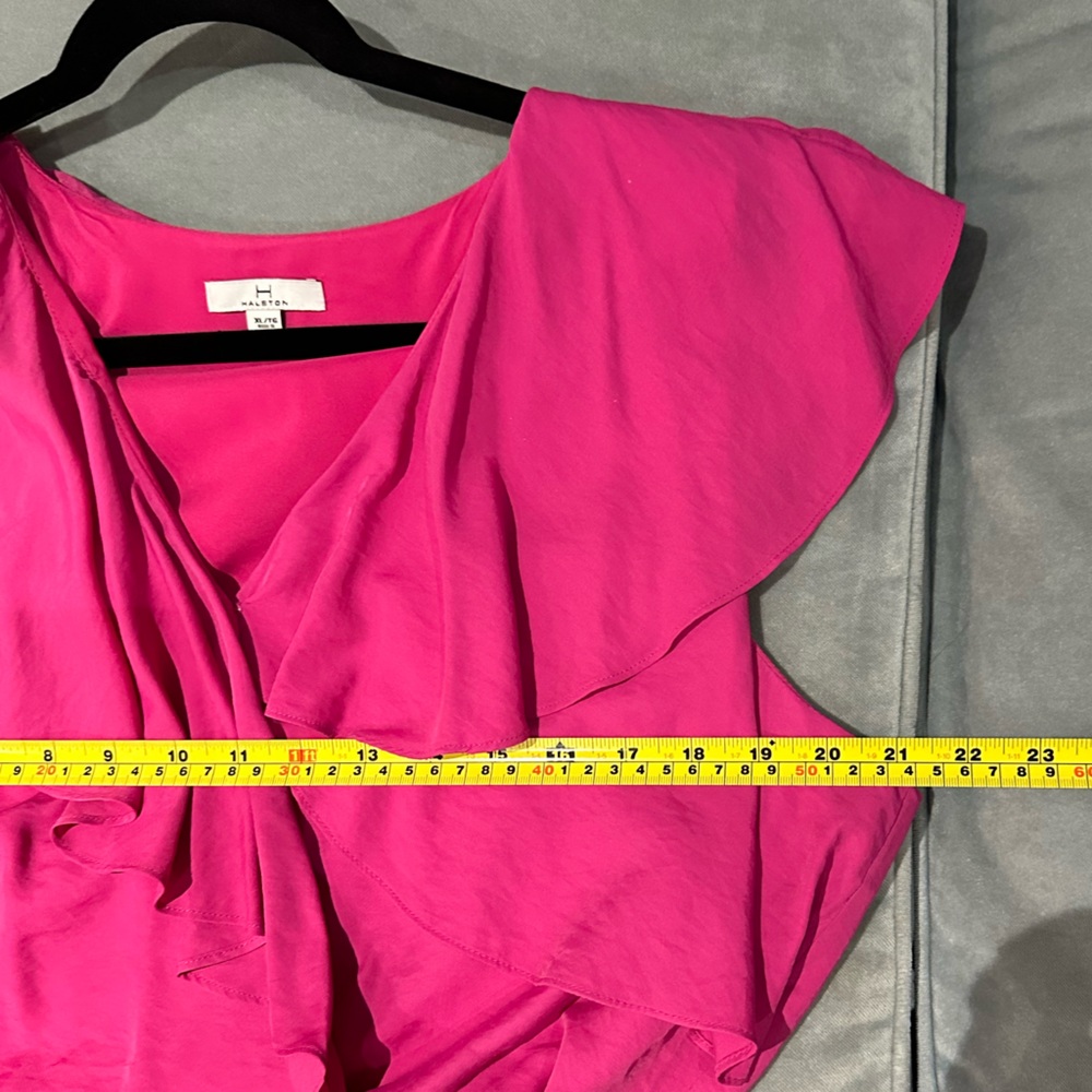 H by Halston Pink Ruffle Blouse - Picture 5 of 8
